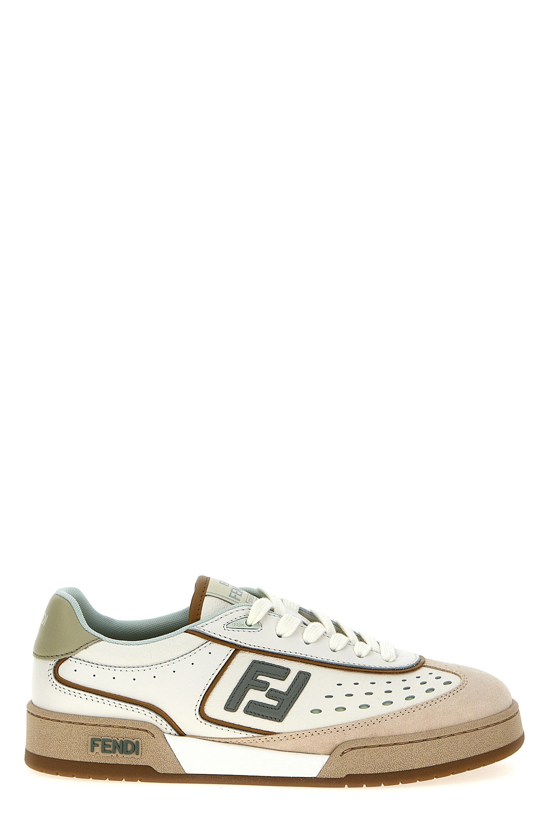 FENDI 40 fendi match suede and leather sneakers