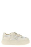 fendi match tech mesh and leather sneakers