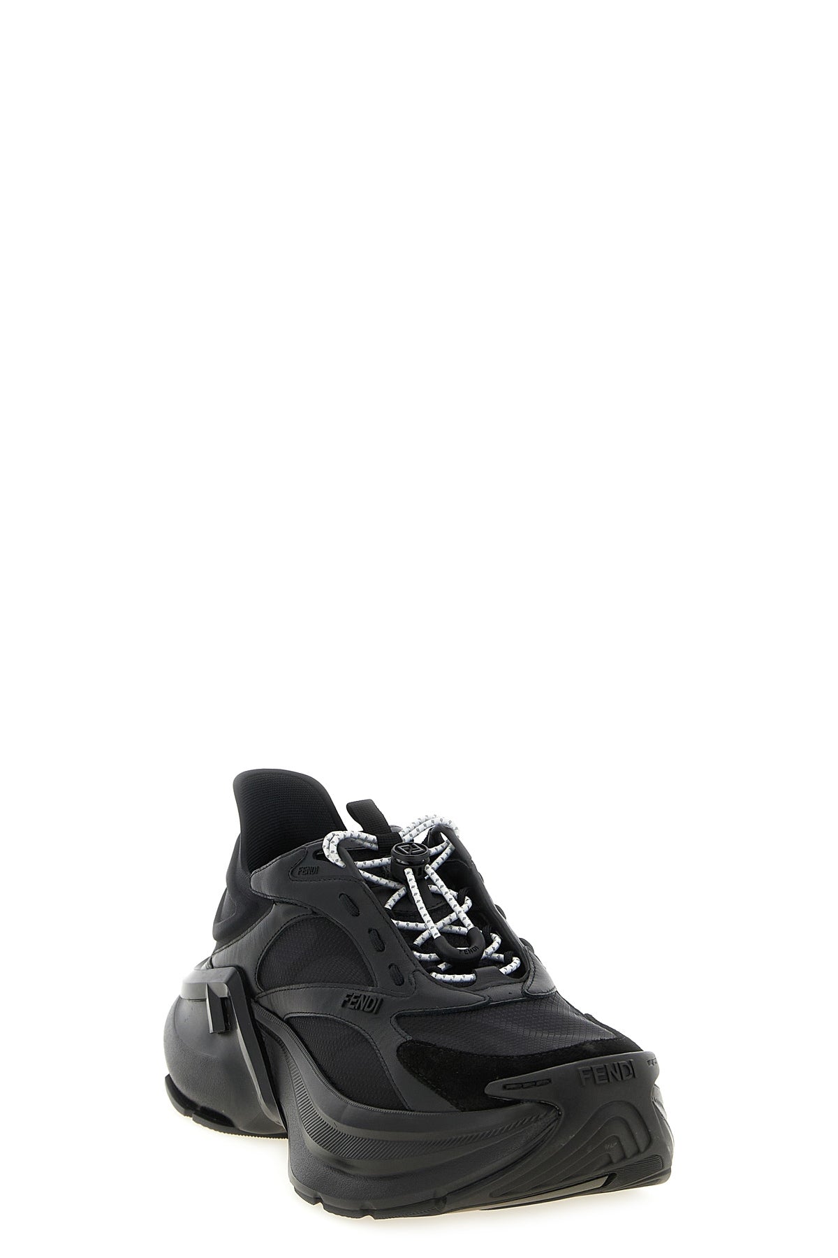 fendi f-light running sneakers in mesh