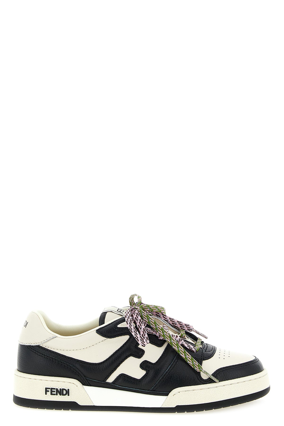 fendi match leather sneakers