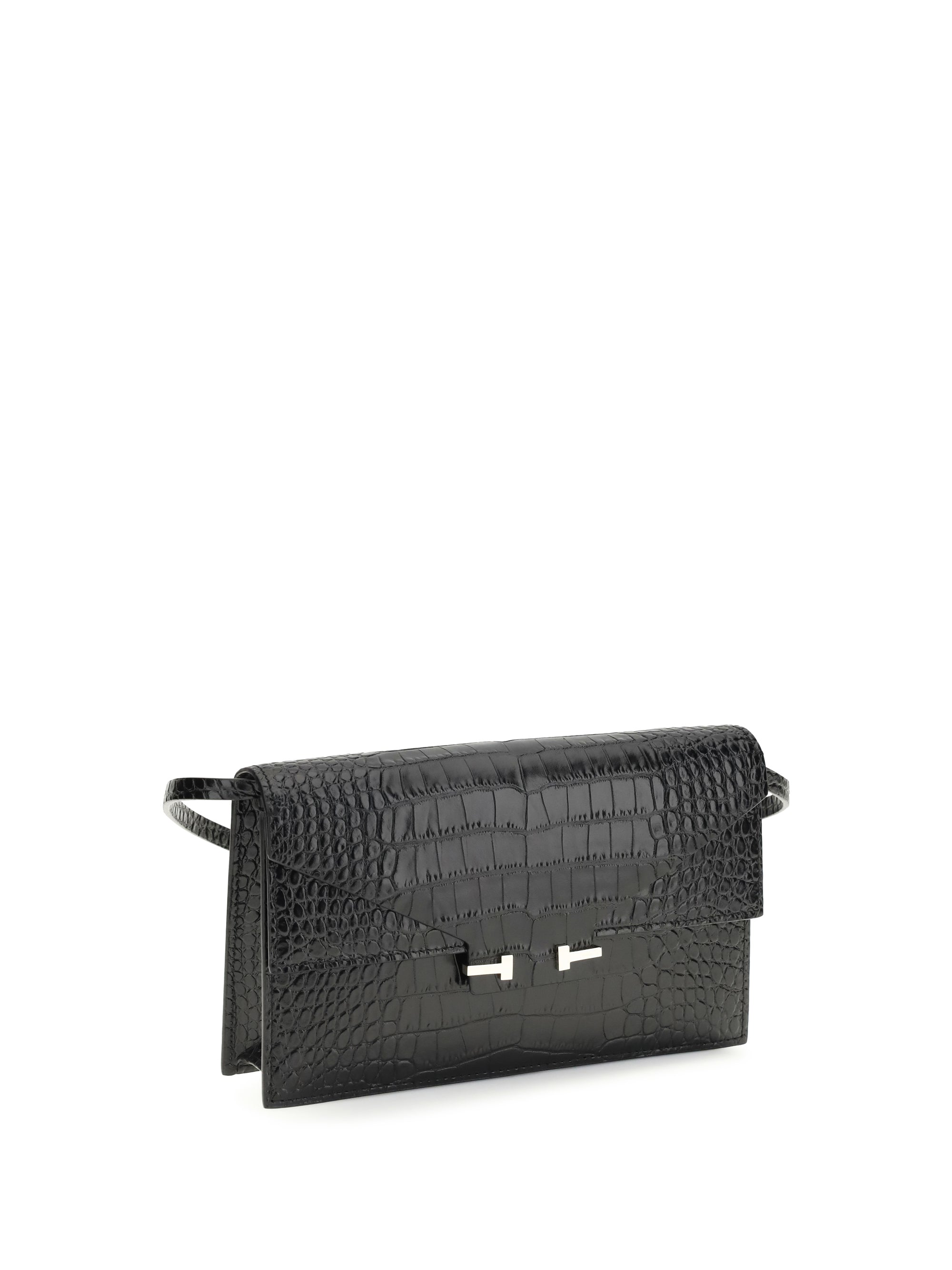 crocodile print shoulder bag