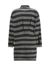 isea striped cotton belted polo mini dress