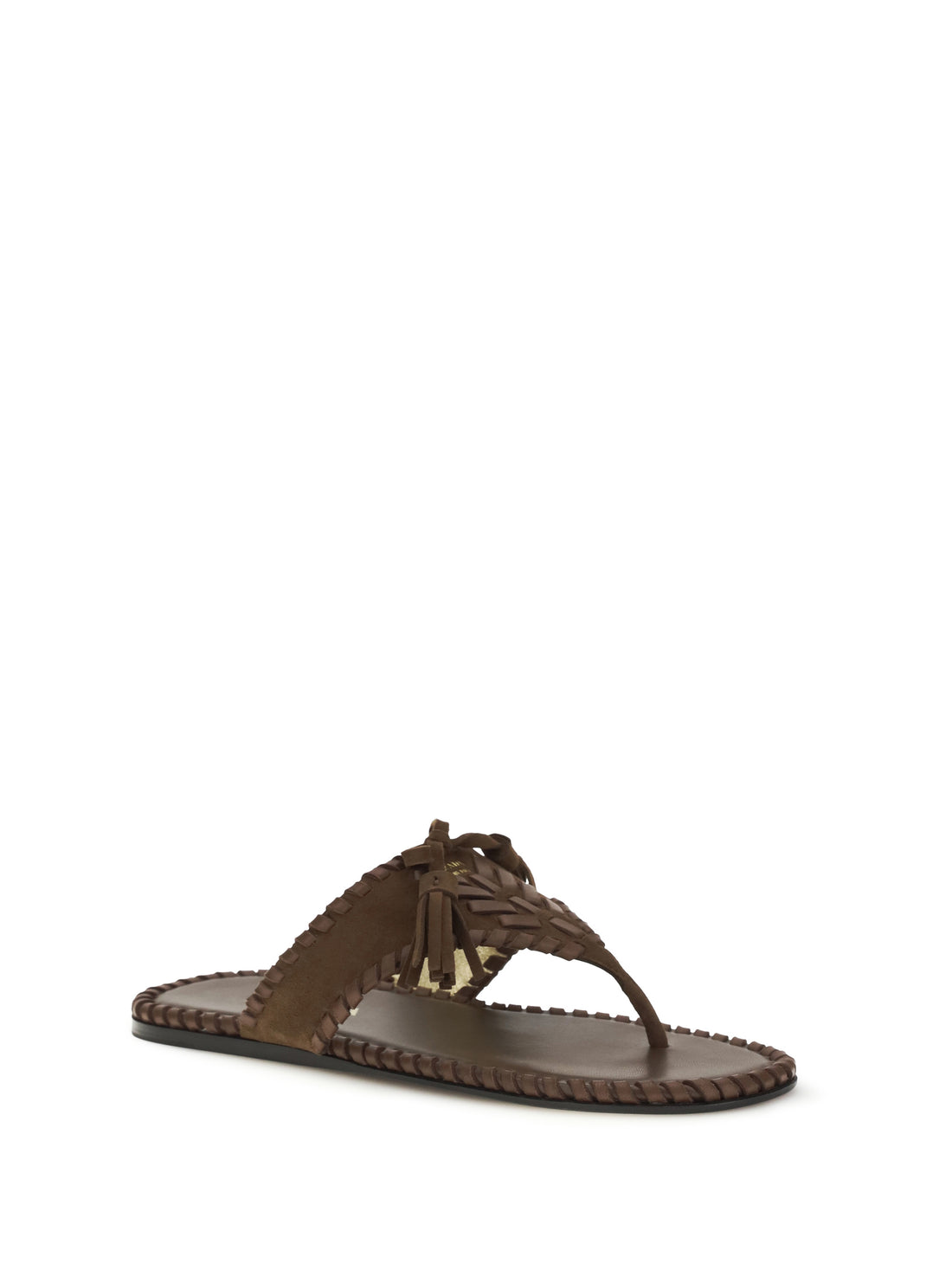 PRADA 36.5 thong sandals with tassels
