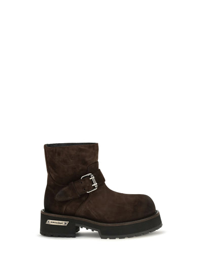 venom mini waxed suede calf leather ankle boots