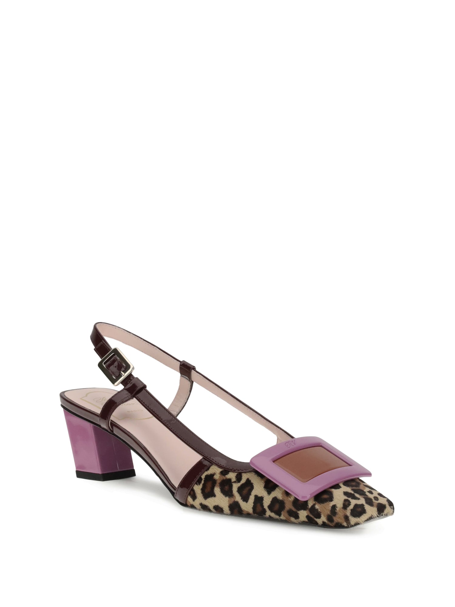 ROGER VIVIER 36 belle vivier leopard-print slingback pumps