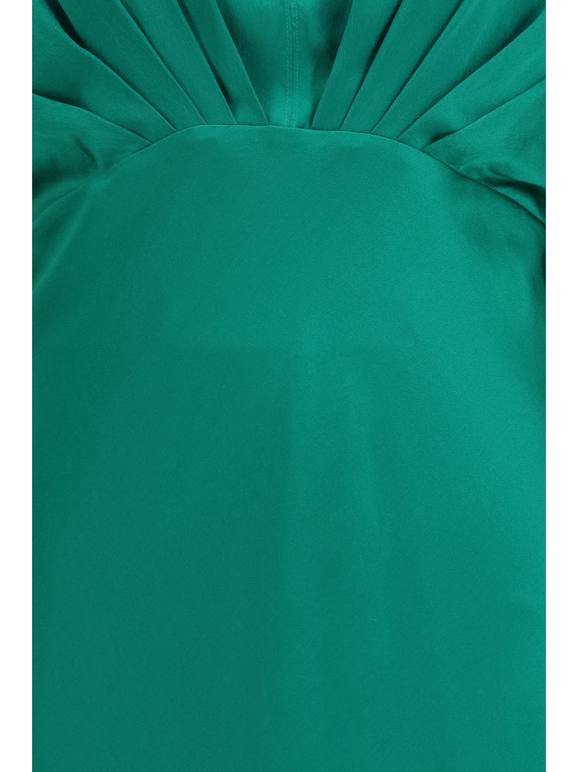 silk satin long dress with royal v-neck