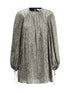 CHLOÉ 38 silk lamé mini dress