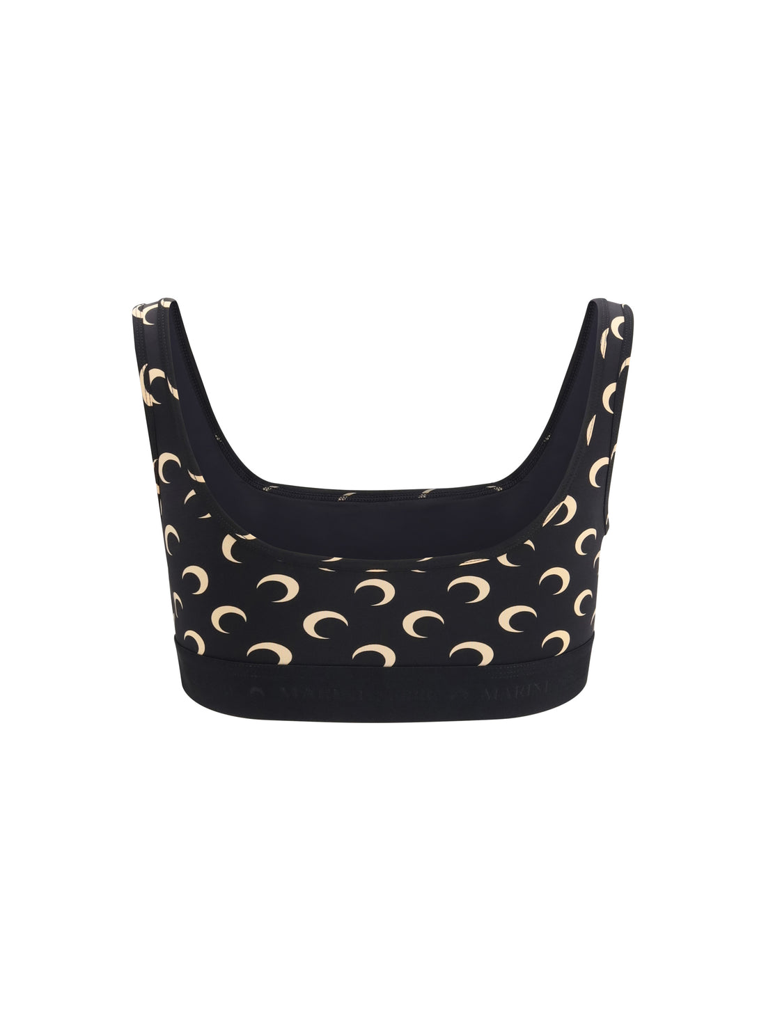 MARINE SERRE M moon recycled jersey sports bra