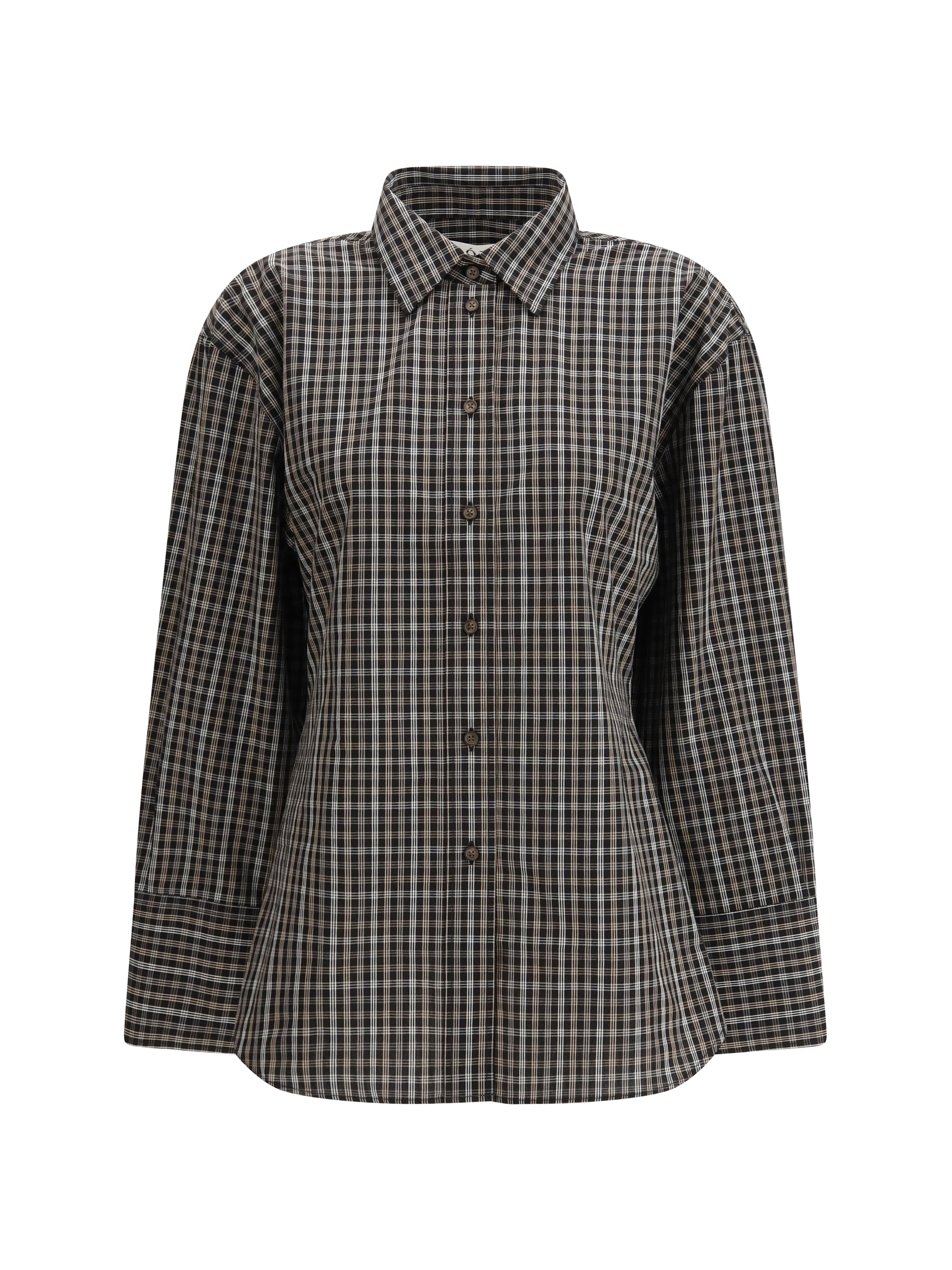 ROHE 36 checked shaped shirt