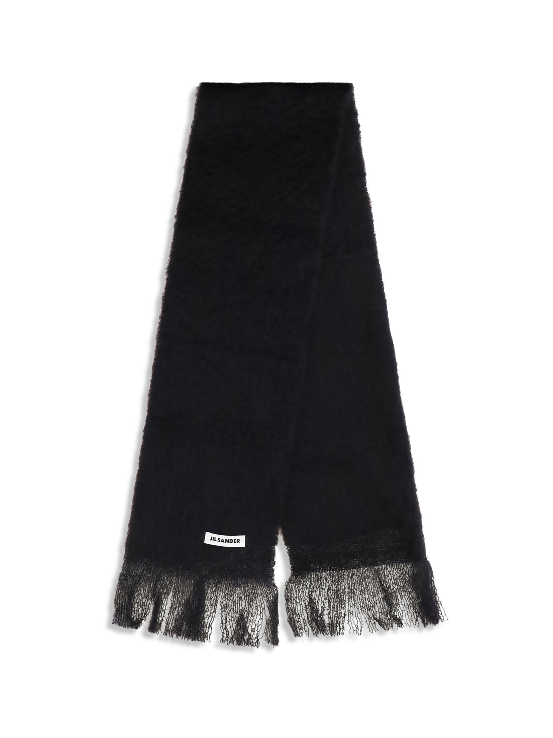 JIL SANDER OS wool scarf with logo