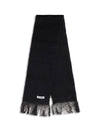 wool scarf with logo