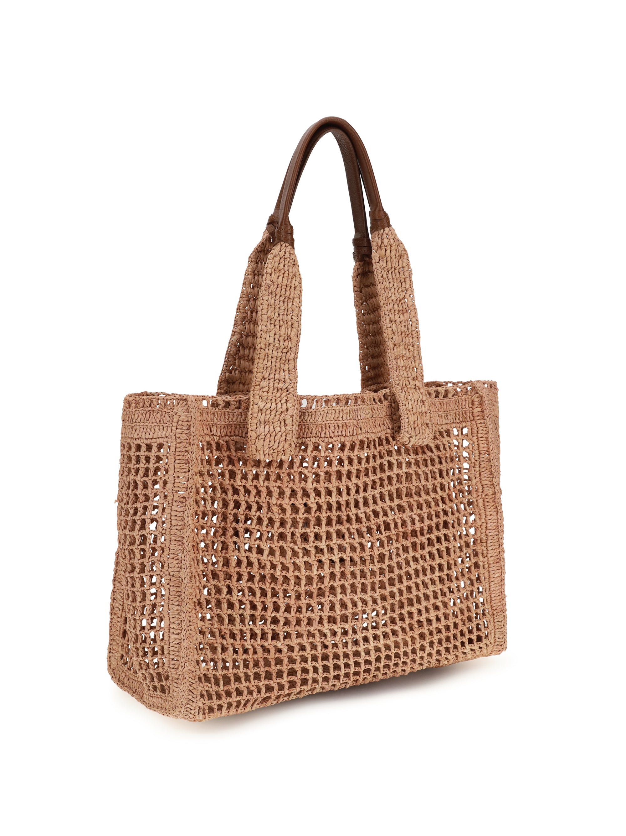 east-west summer banana raffia tote bag