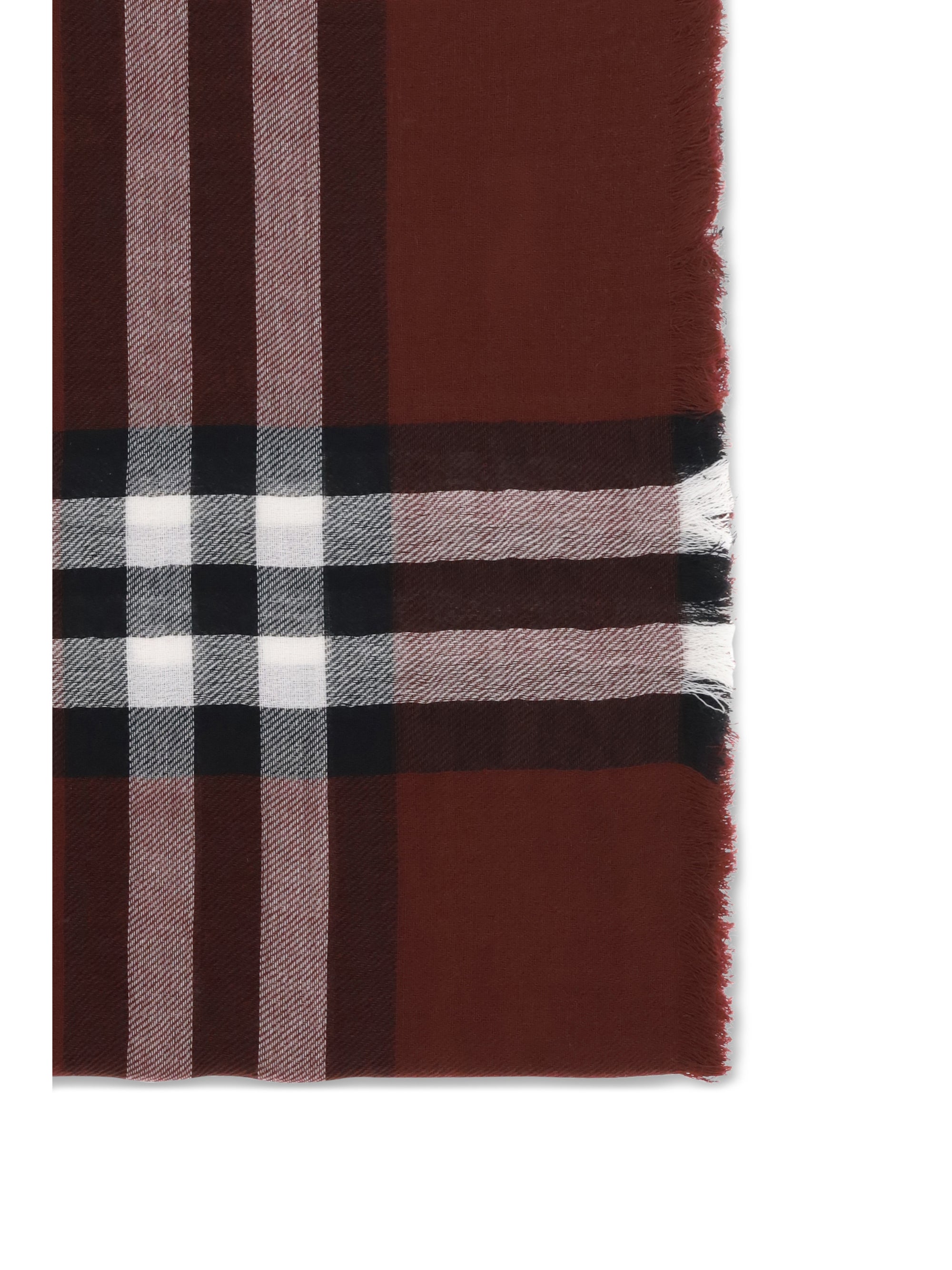 BURBERRY OS wool check wide scarf