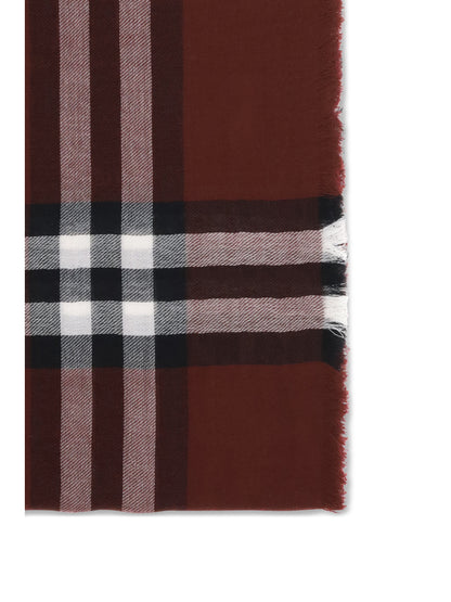 BURBERRY OS wool check wide scarf