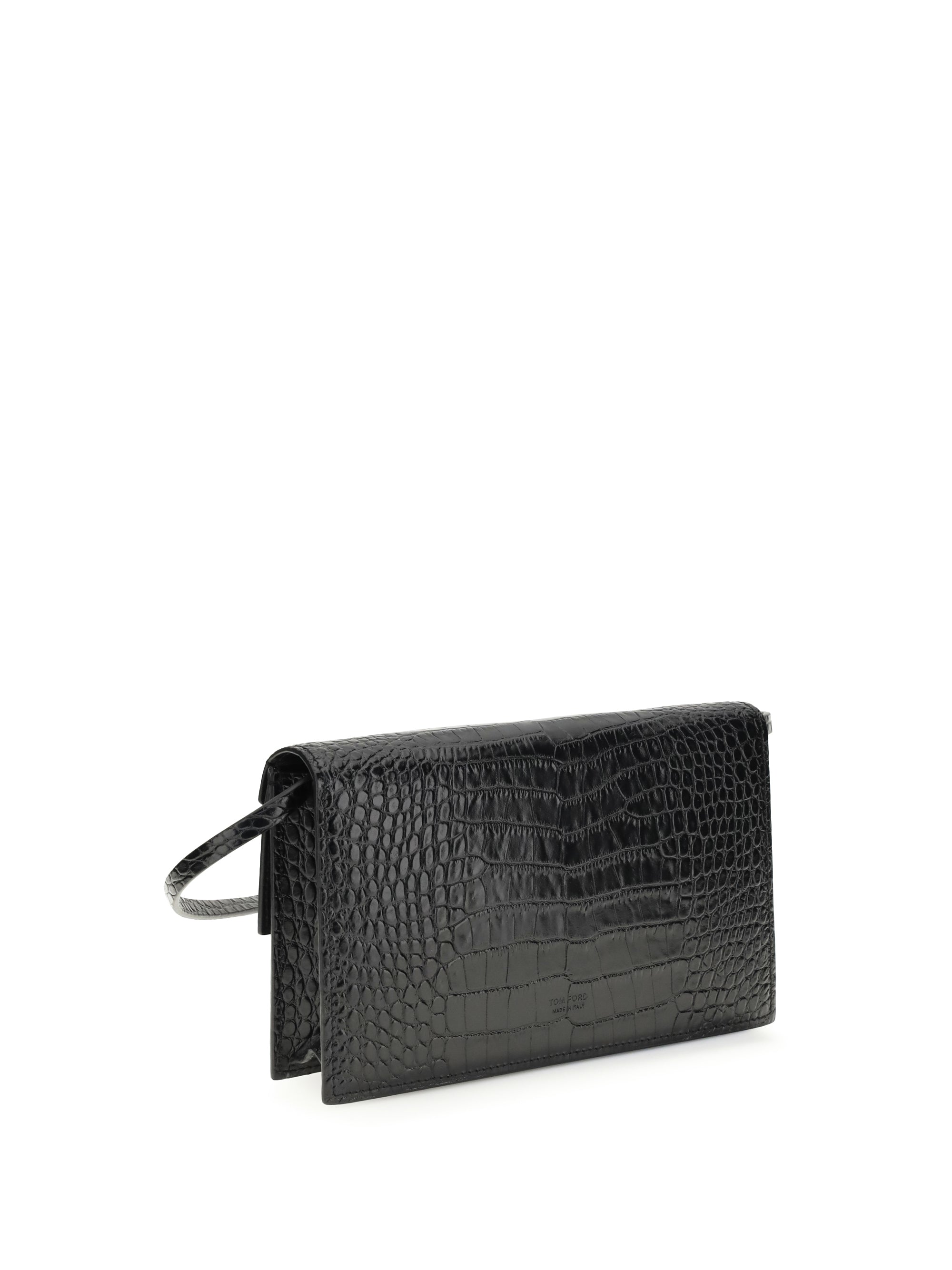 crocodile print shoulder bag