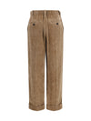 elasticated viscose and cashmere pants