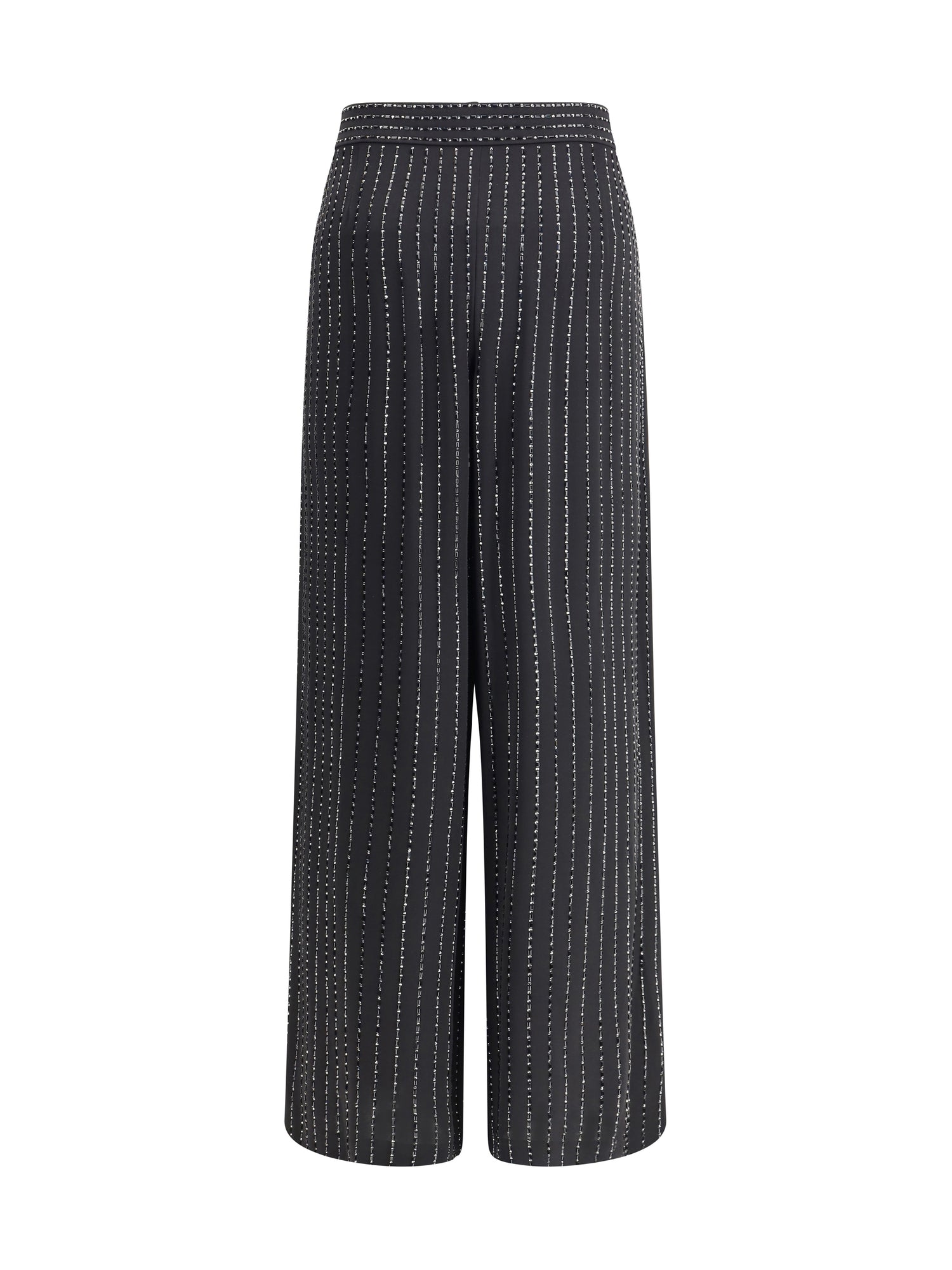 GIORGIO ARMANI 46 wide-leg silk pants with strass