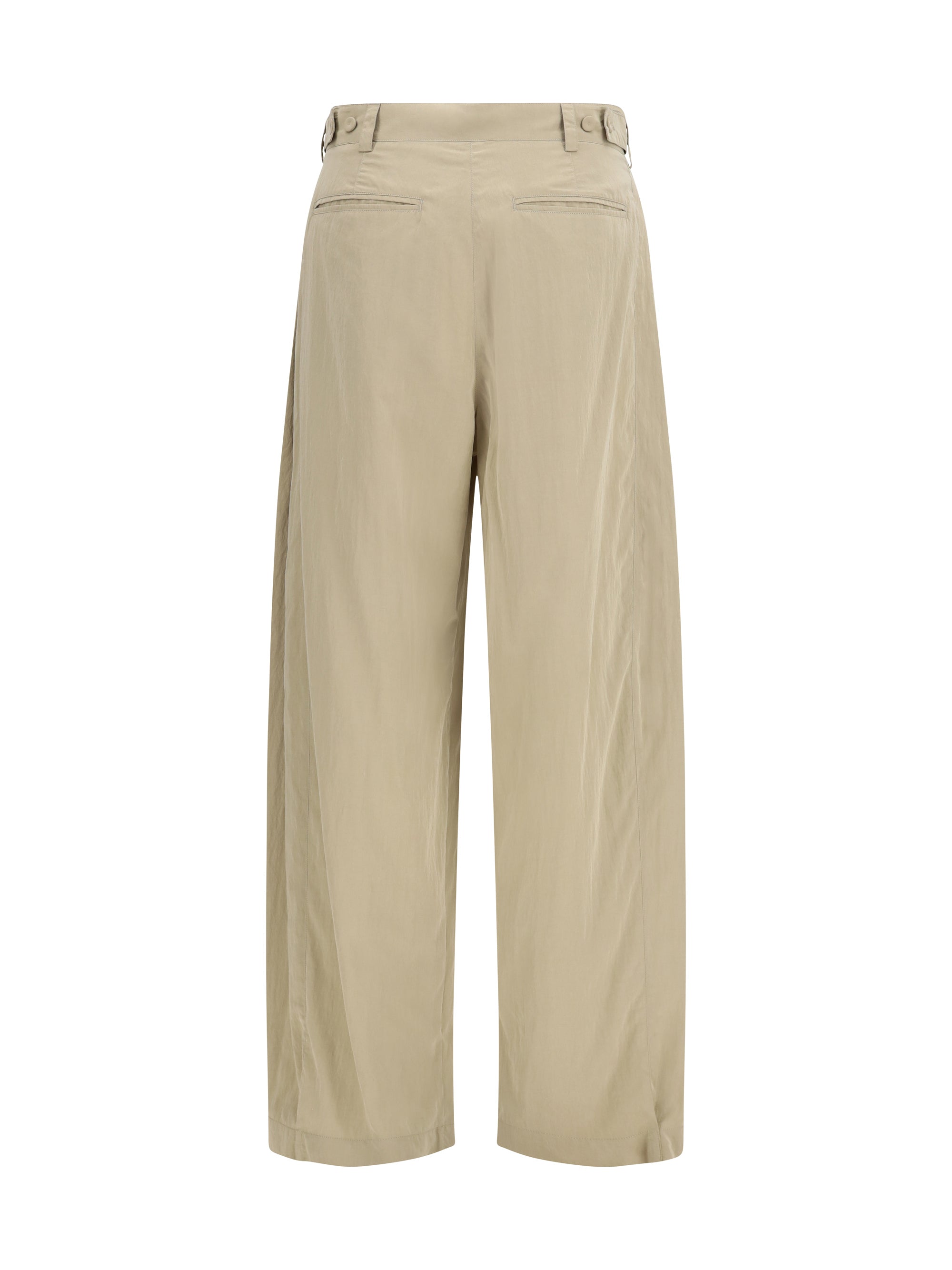 iven silk and nylon pants