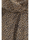 leopard-print cross-over crêpe de chine maxi dress
