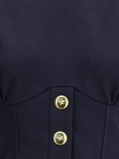 PINKO L cotton sweatshirt with corset detail 