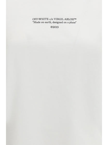 OFF-WHITE L made on earth, designed on a plane t-shirt