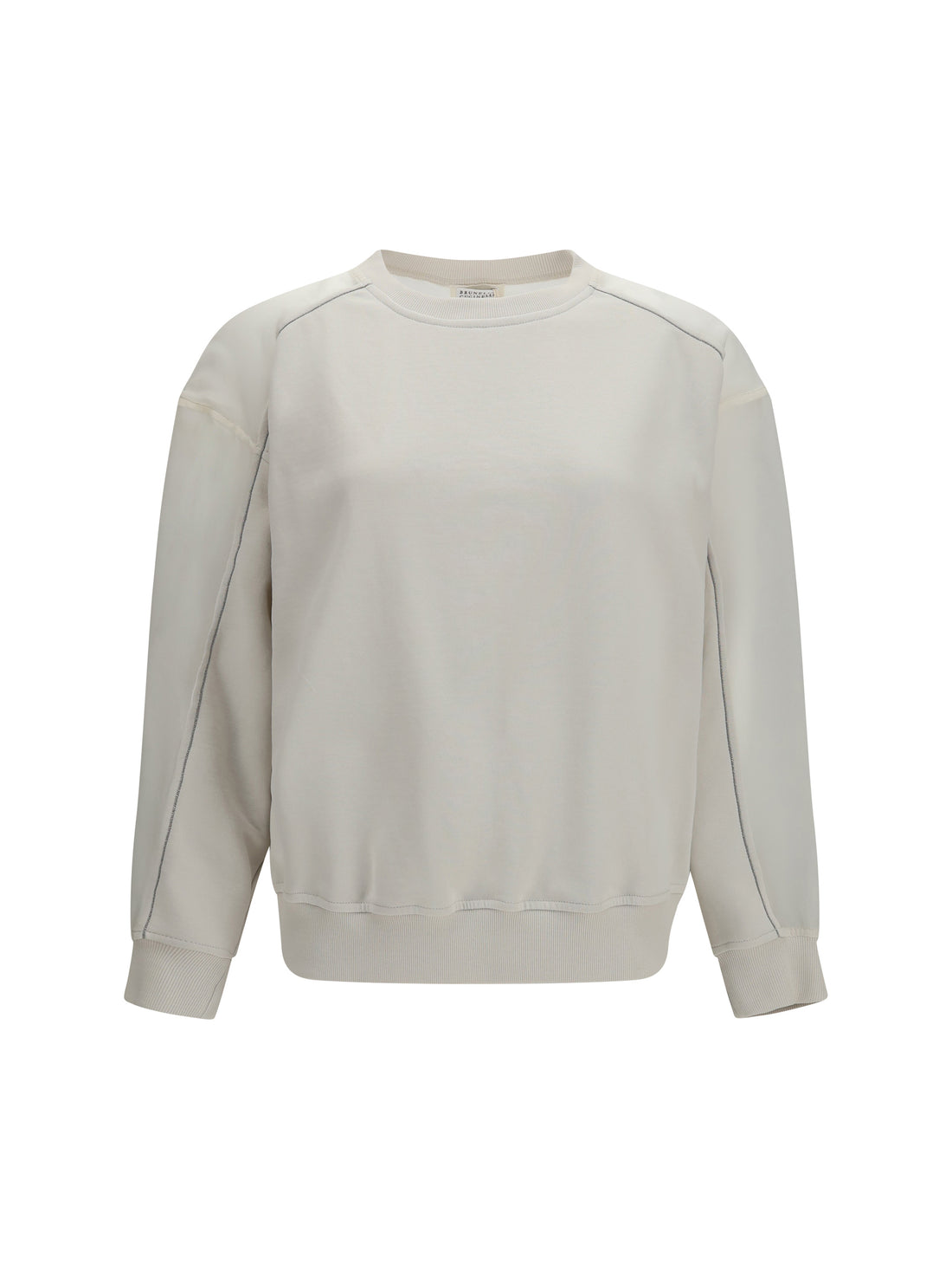 BRUNELLO CUCINELLI S crewneck sweatshirt with organza sleeves