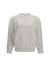 crewneck sweatshirt with organza sleeves