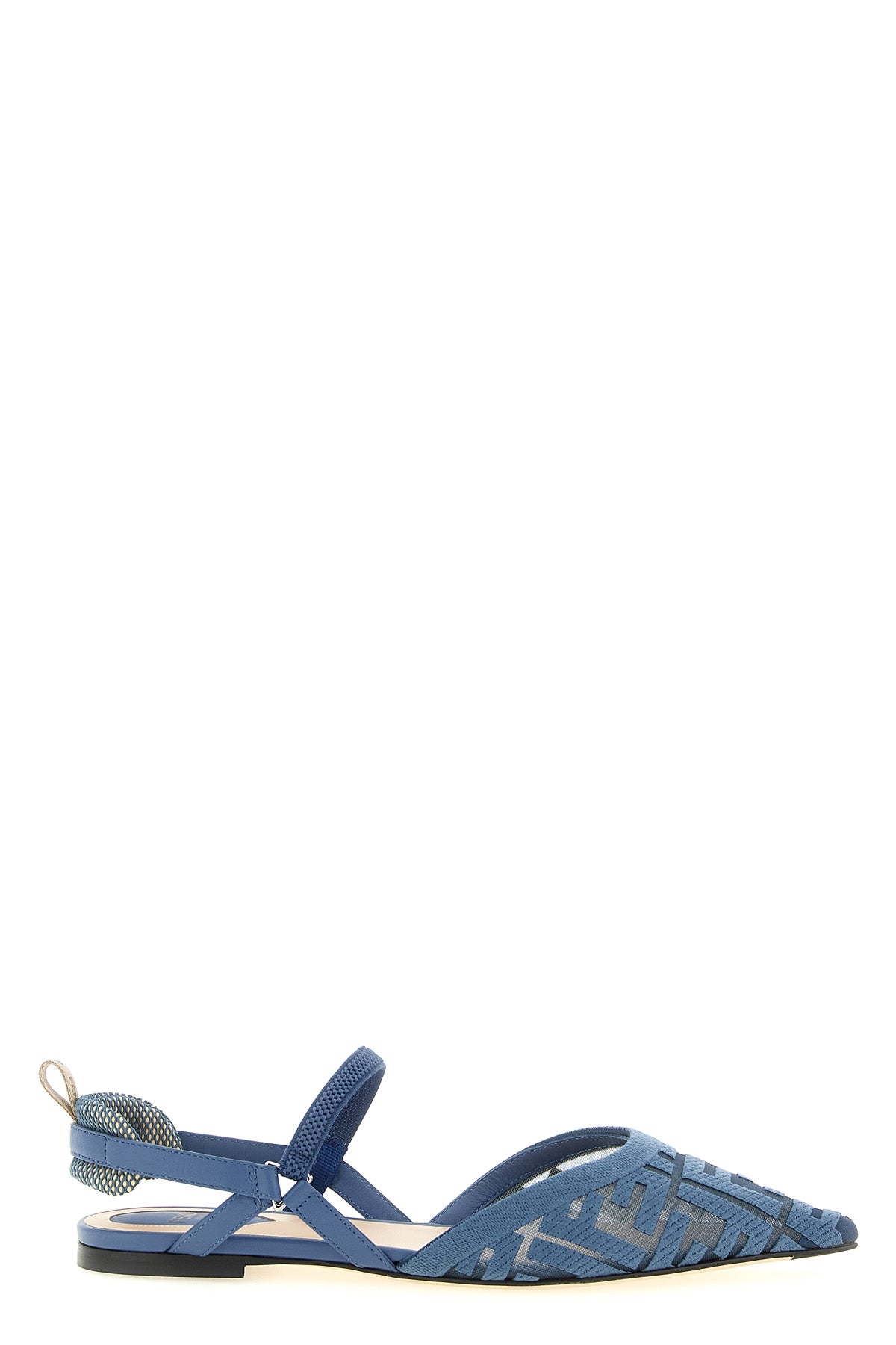 the fendi colibrì lite low slingbacks are distinguished by a tapered pointed sil