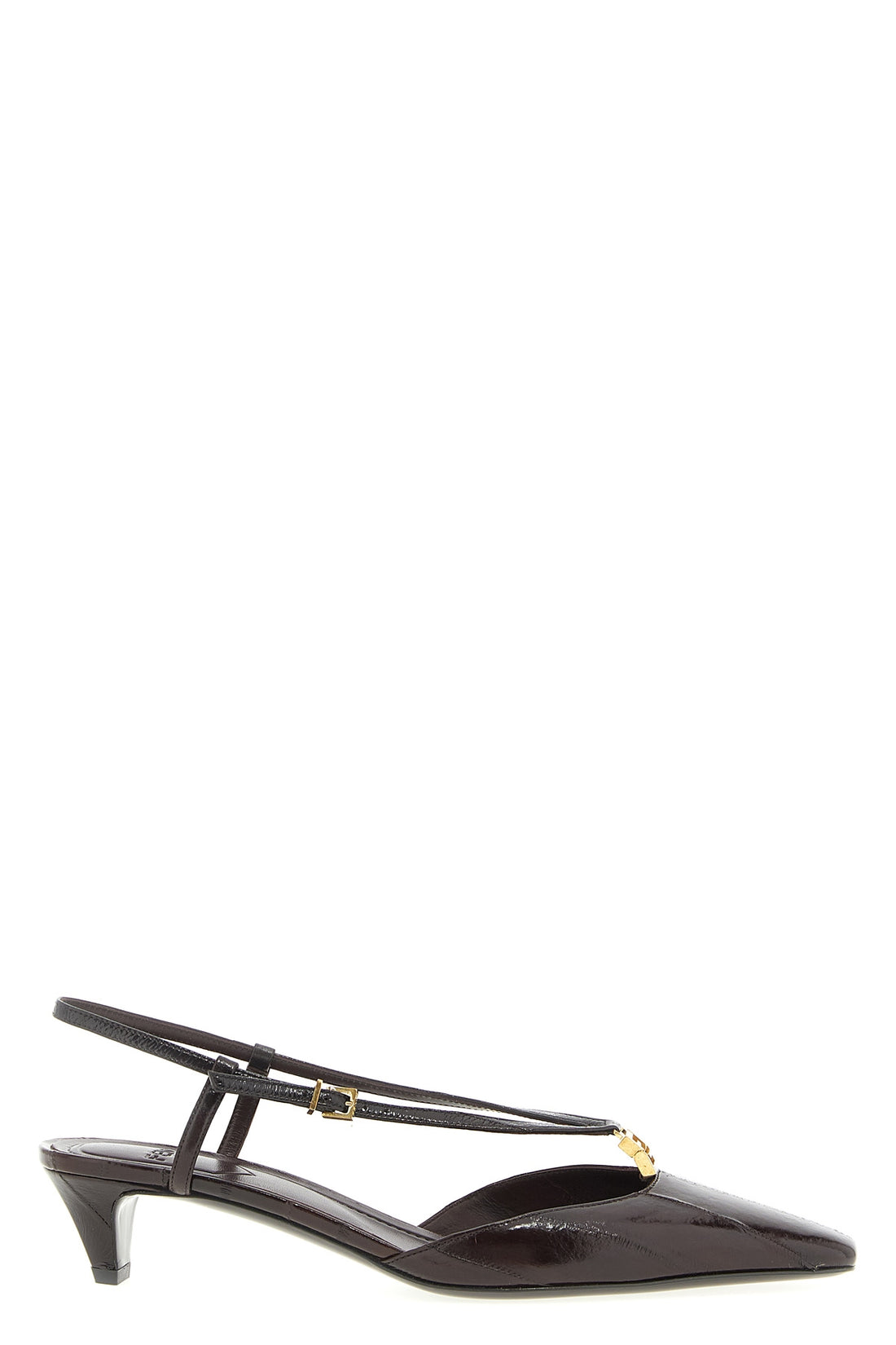FENDI 36.5 fendi ffold leather slingbacks