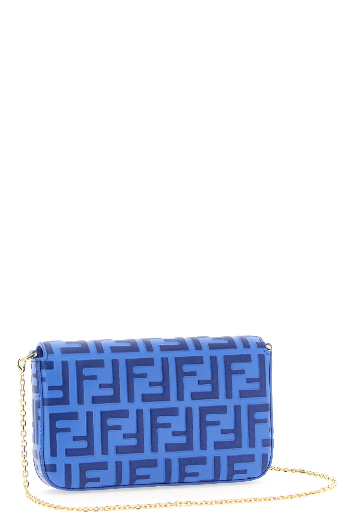 the fendi ff diamonds wallet on chain is made of fine calf leather