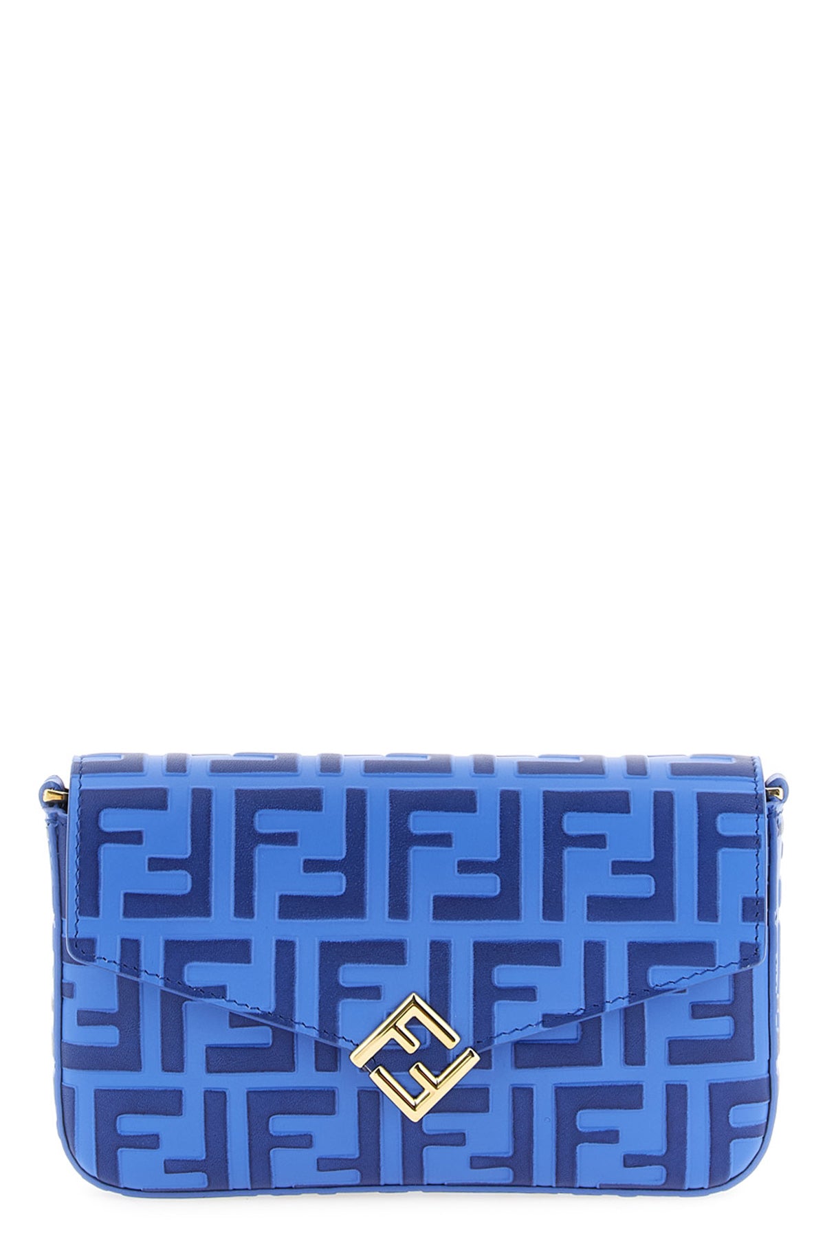 the fendi ff diamonds wallet on chain is made of fine calf leather