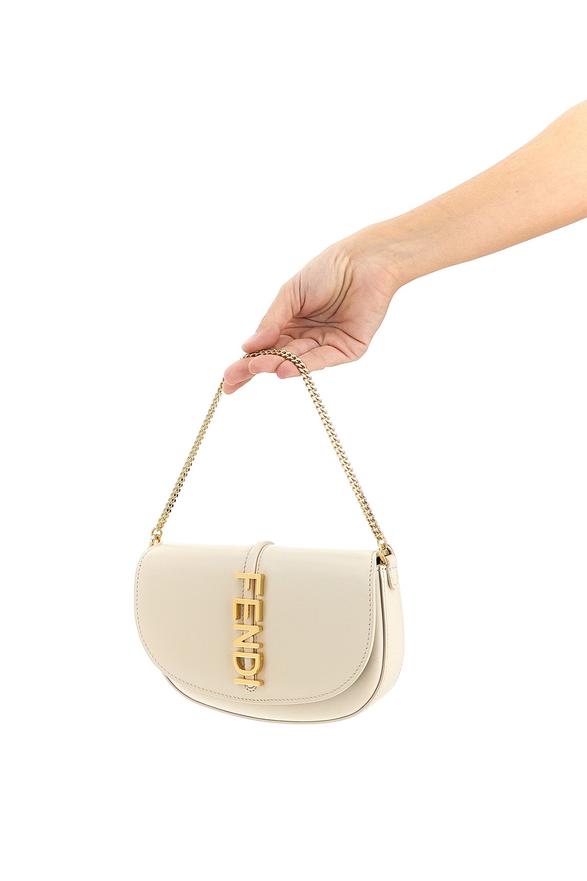 leather fendigraphy wallet on chain