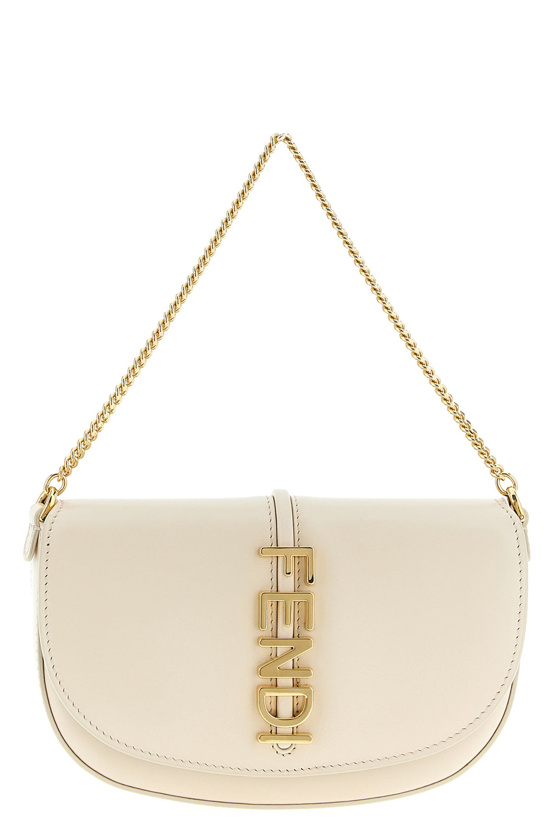 FENDI OS leather fendigraphy wallet on chain