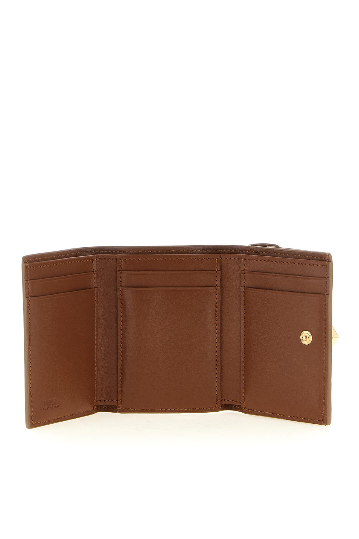 the fendi wallet trifold mini ff wallet is distinguished by a geometric and comp