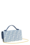 fendis continental baguette wallet on chain stands out for its geometric silh