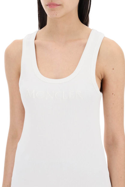 sleeveless ribbed jersey top