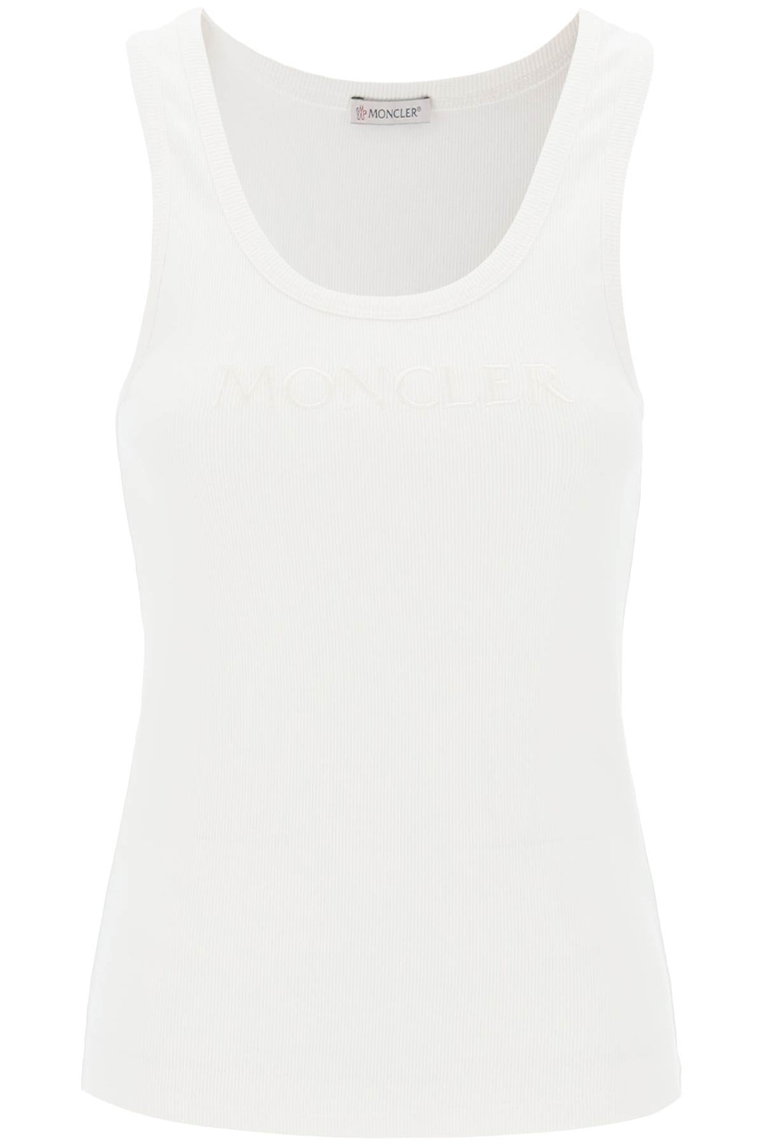 sleeveless ribbed jersey top