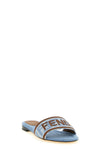 the fendi sunshine slide sandals are distinguished by a wide-band silhouette mad