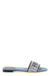 the fendi sunshine slide sandals are distinguished by a wide-band silhouette mad