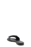 the fendi baguette slide sandals are made of black bottalated calf leather