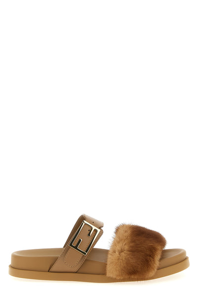 fendi feel leather slides