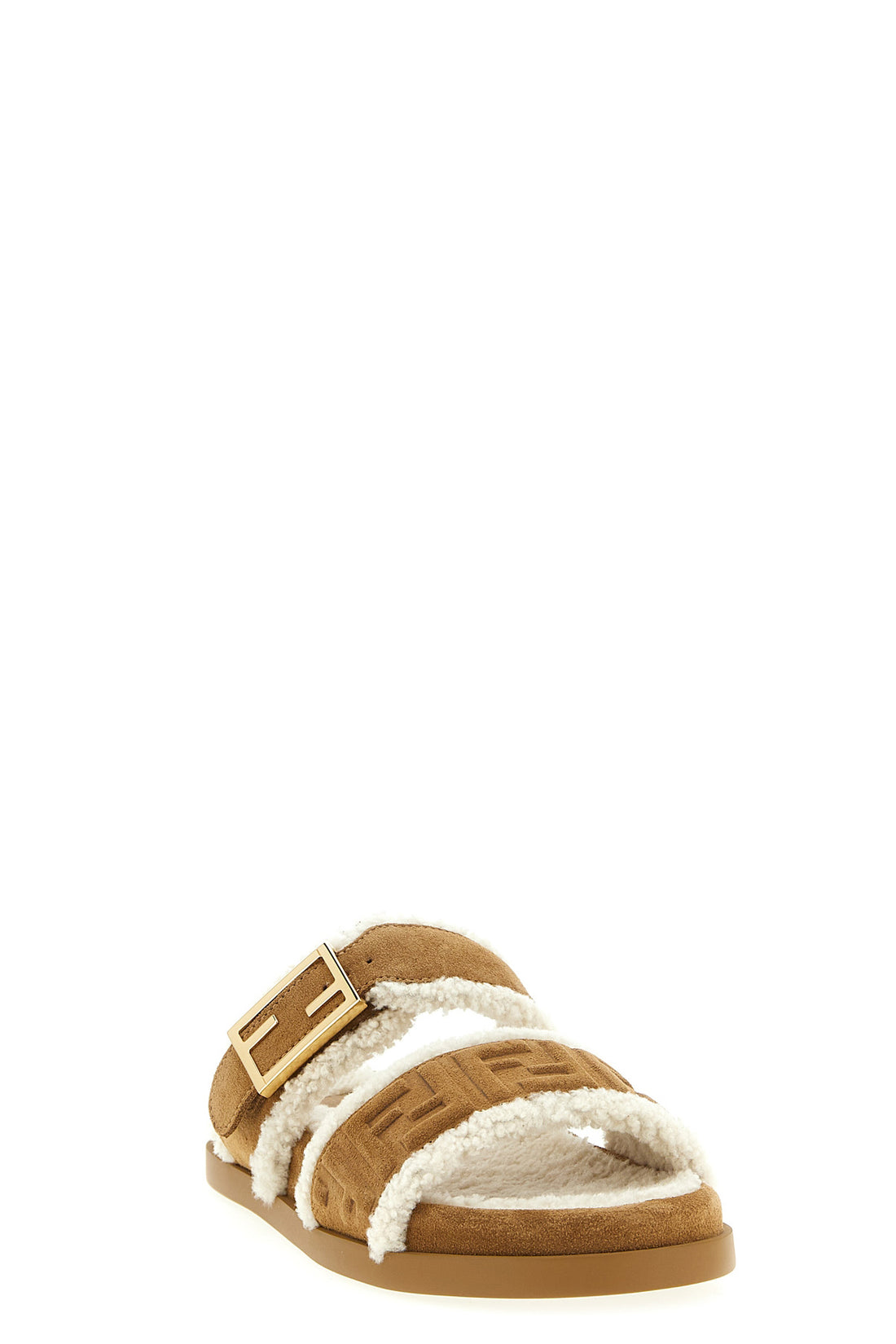 FENDI 36 fendi feel sheepskin sandals