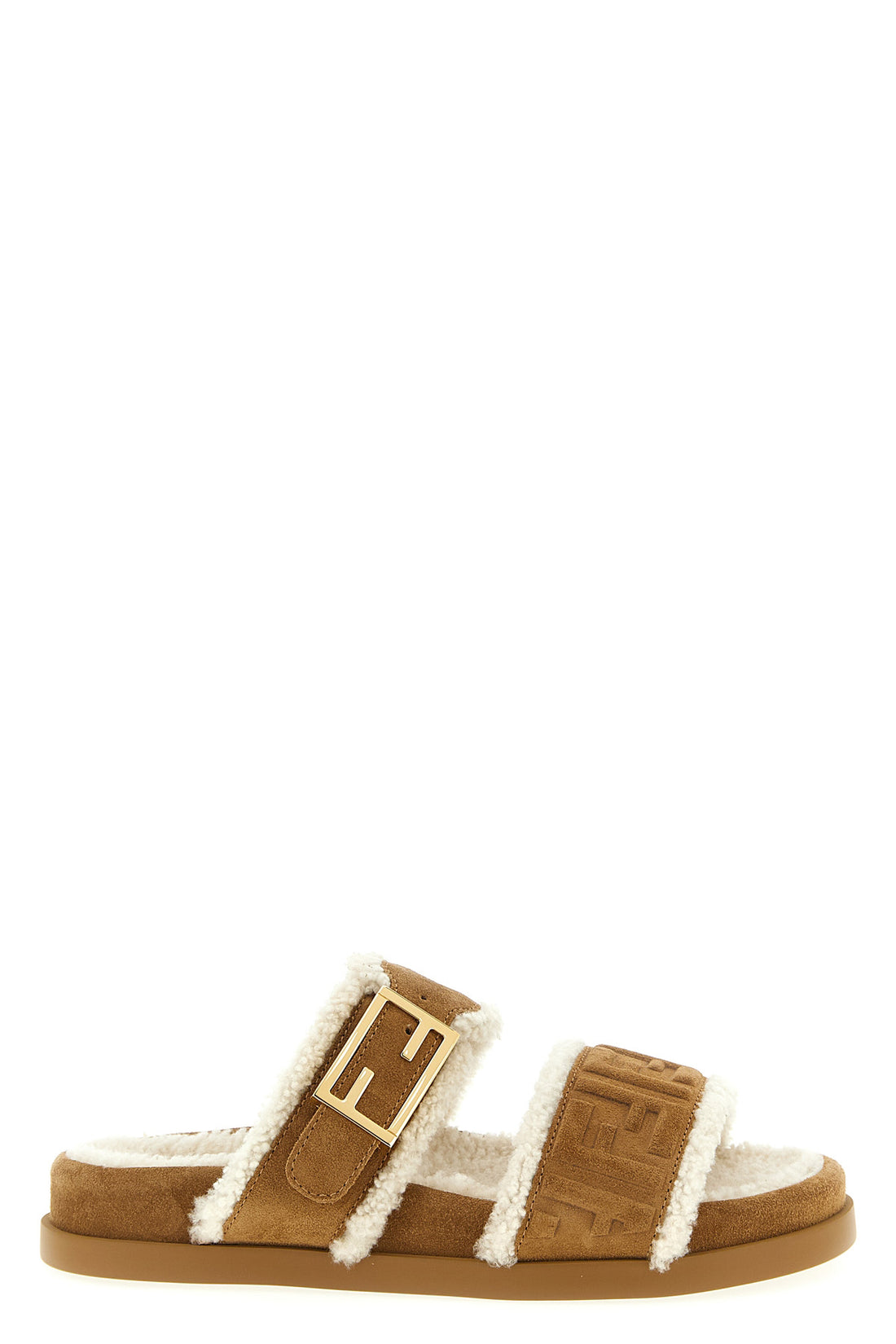 FENDI 36 fendi feel sheepskin sandals