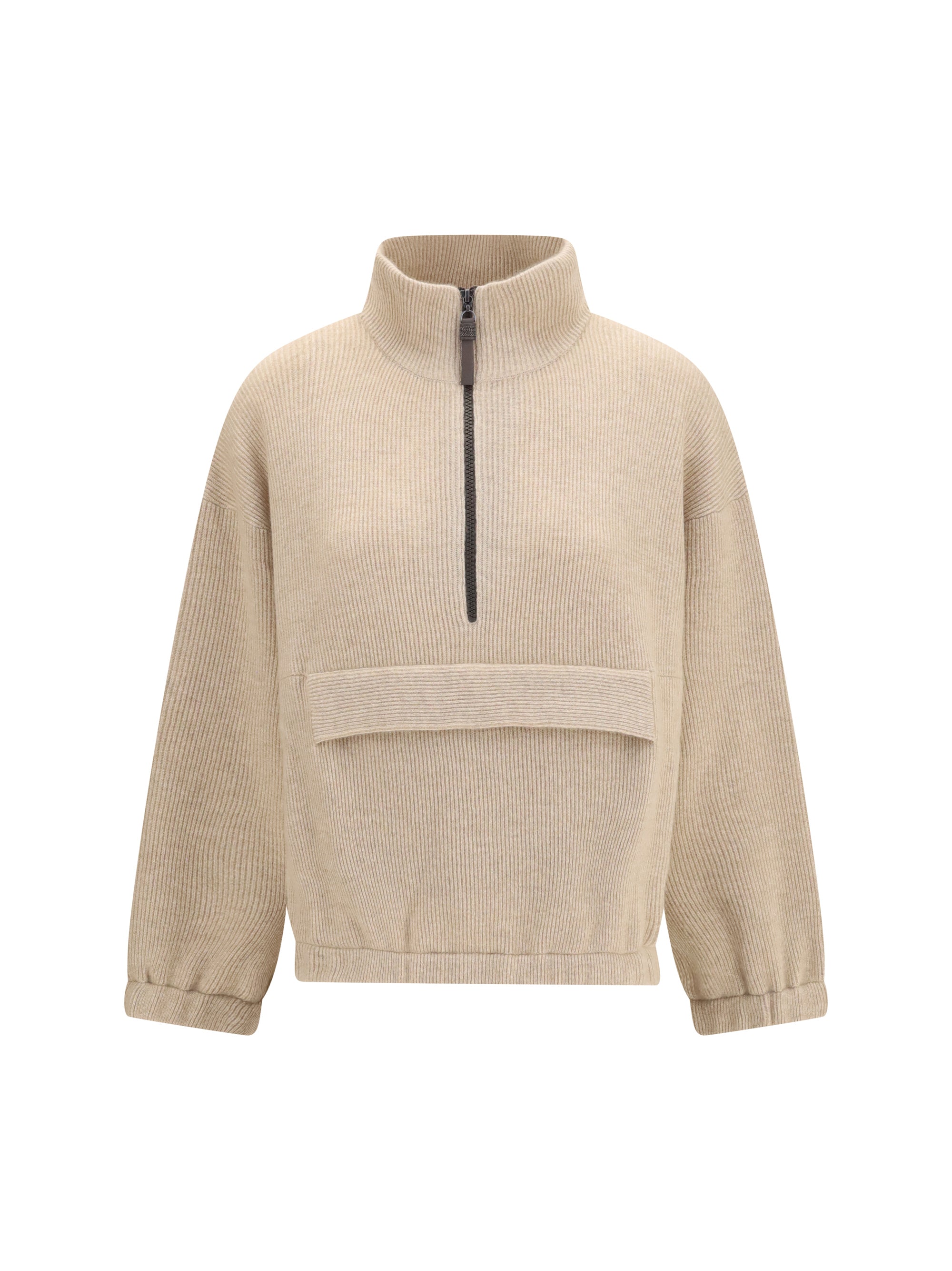 cashmere half-zip sweater