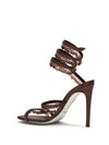 chandelier sandals in satin