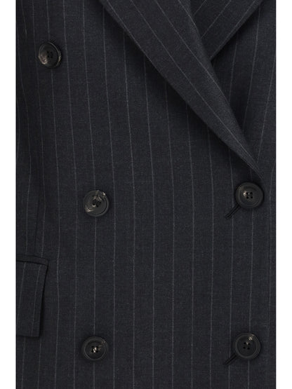 FERRAGAMO 42 double-breasted pinstripe blazer