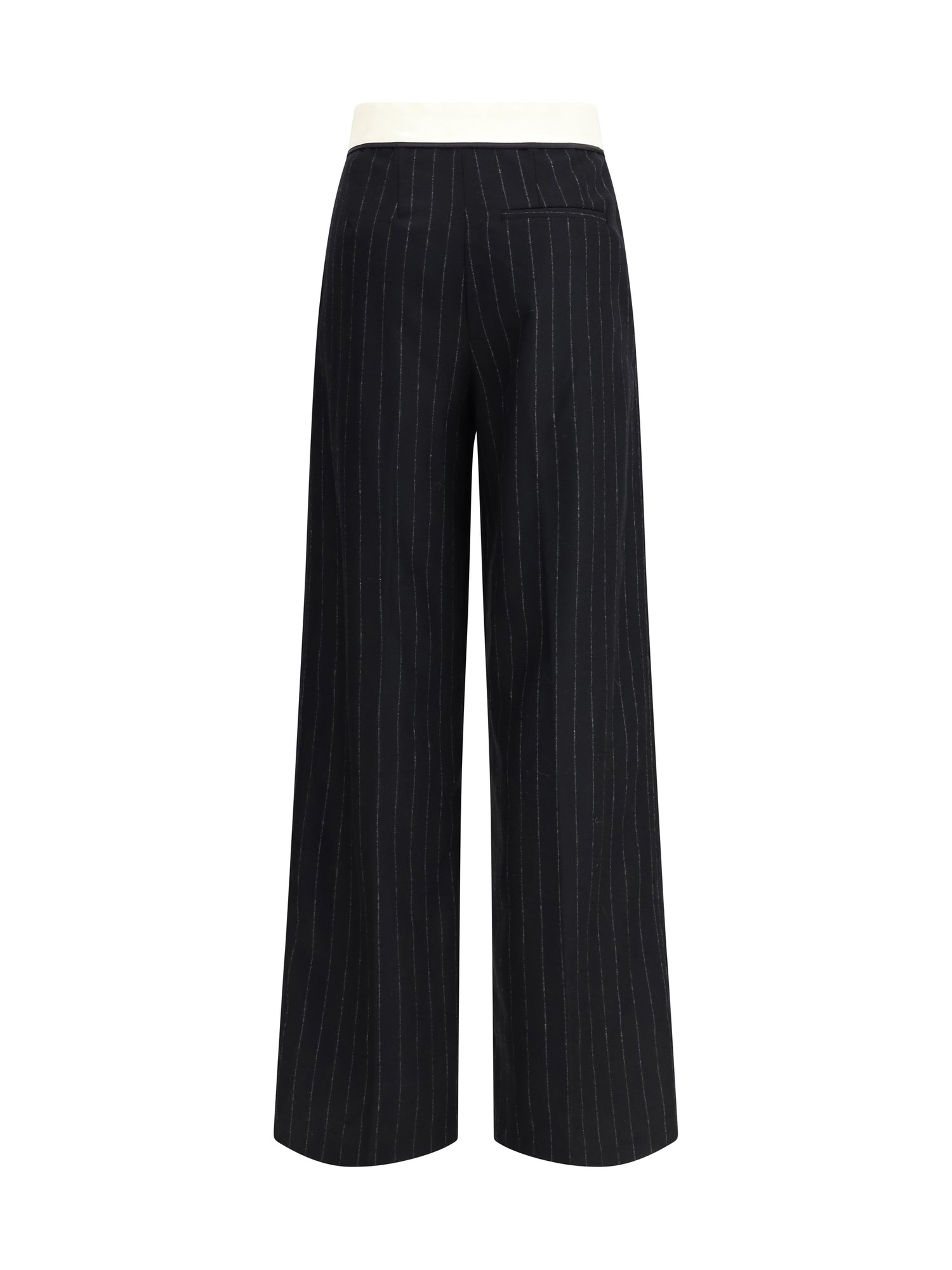 FORTE_FORTE I sartorial high-waisted pinstripe wool-blend trousers