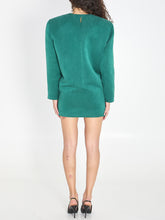 SAINT LAURENT 36 boxy dress in stonewashed satin silk