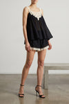 roselight cotton and silk blend top