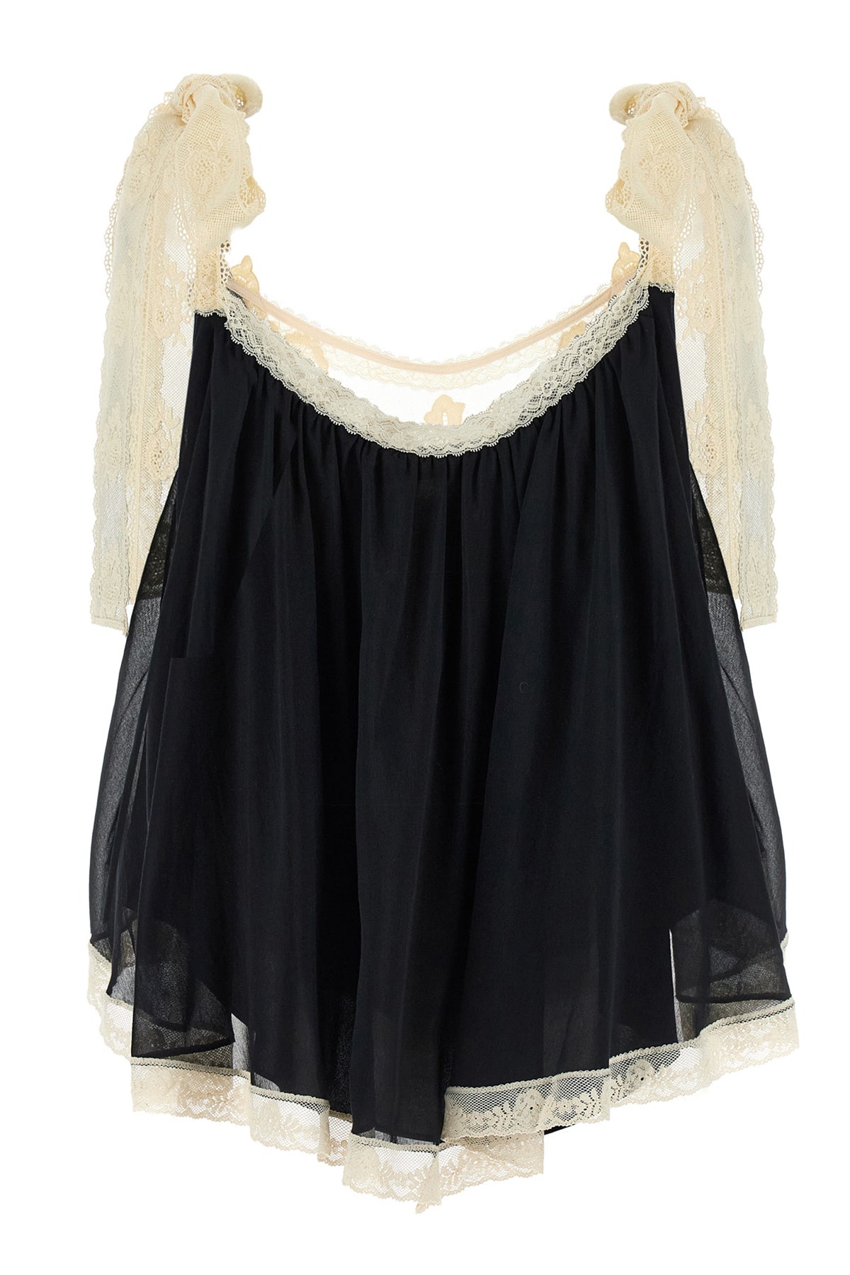 roselight cotton and silk blend top